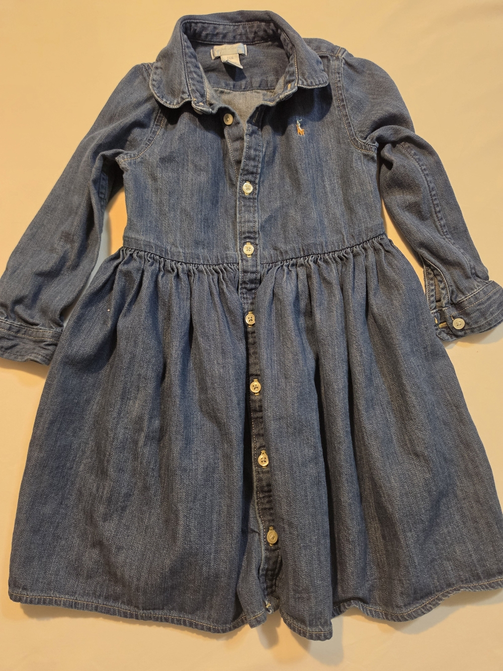 Polo Ralph Lauren Girls' Denim Dress Size 2T Like New